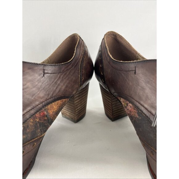 Spring Step L'Artiste Brown Marivel Leather Block Heel Shoes Womens EU Size 40 - Picture 5 of 11